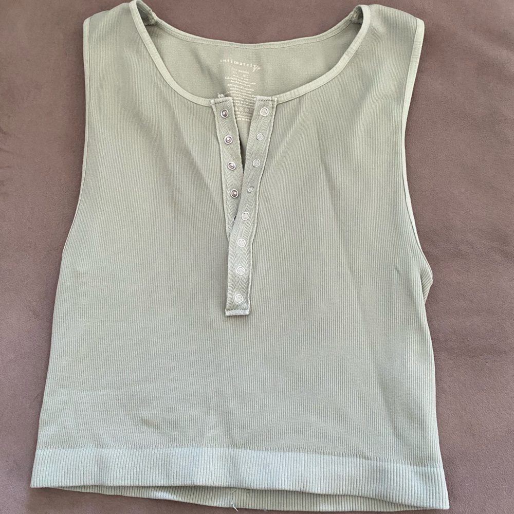 Free People- Sage Crop Tank Top